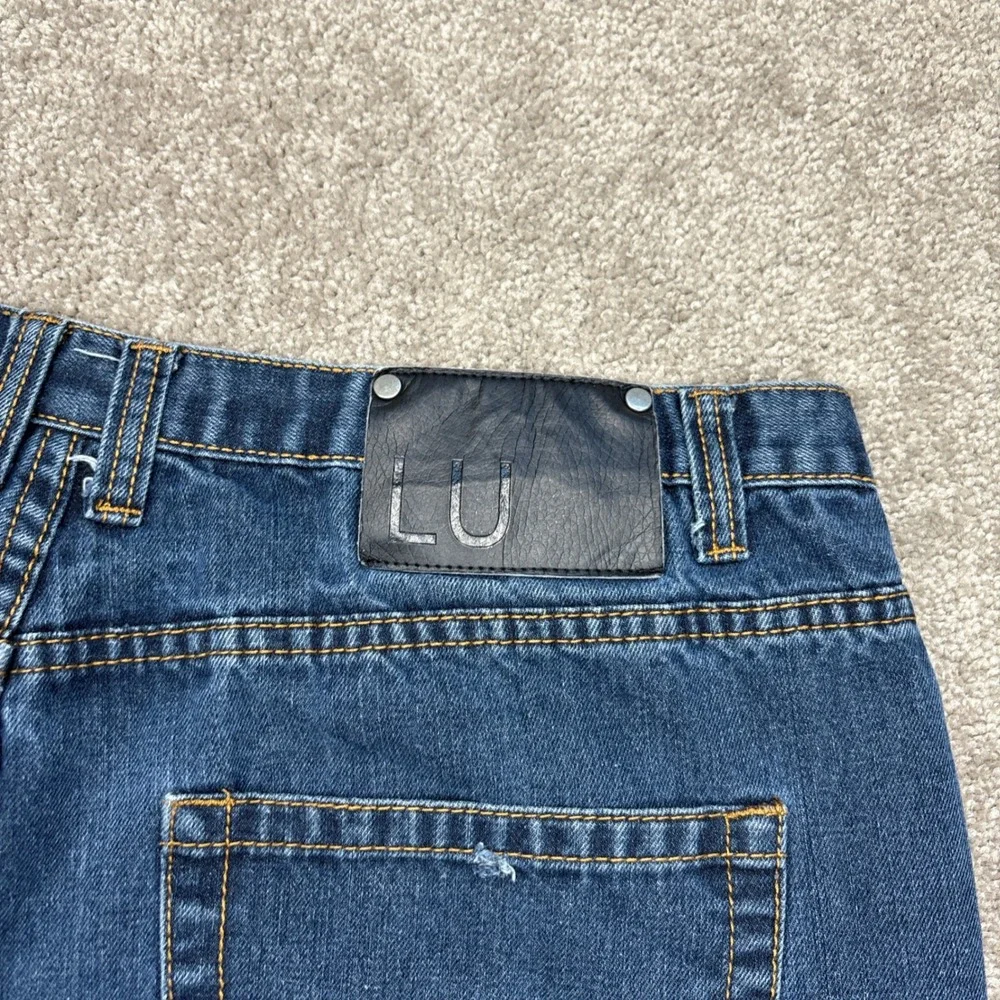 Vintage Y2K Linea‎ Uomo Denim Jean Shorts Jorts Size 40 (Fits 36)
